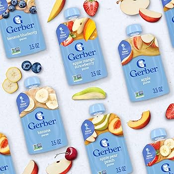 Amazon.com : Gerber Baby Food Toddler Apple Pear Peach, 3.5